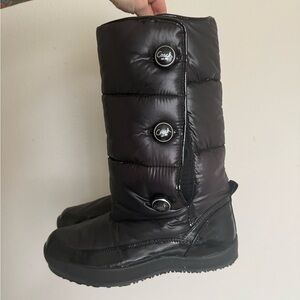 COACH Polina Black Puffer Boots